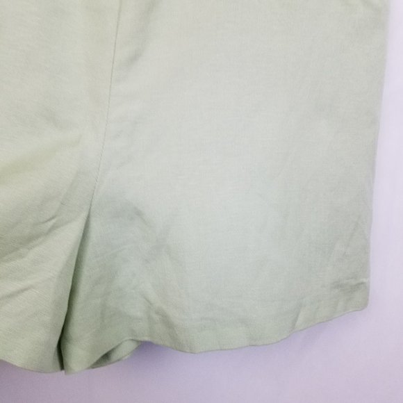 TOPSHOP Mint Linen Blend RIVIERA Frill Romper - Picture 4 of 7